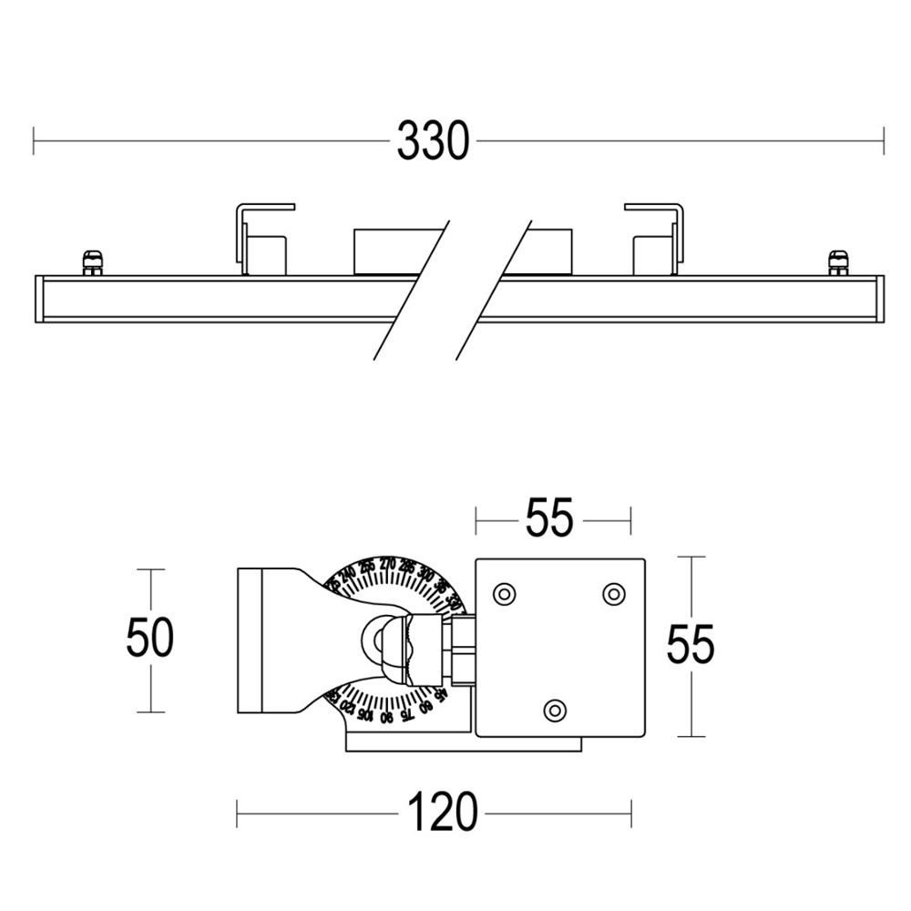 MaxiTratto Wall PB 300 Ghidini MaxiTratto Wall PB .05 Темно-Cерый (Матовый)  - Вид №1