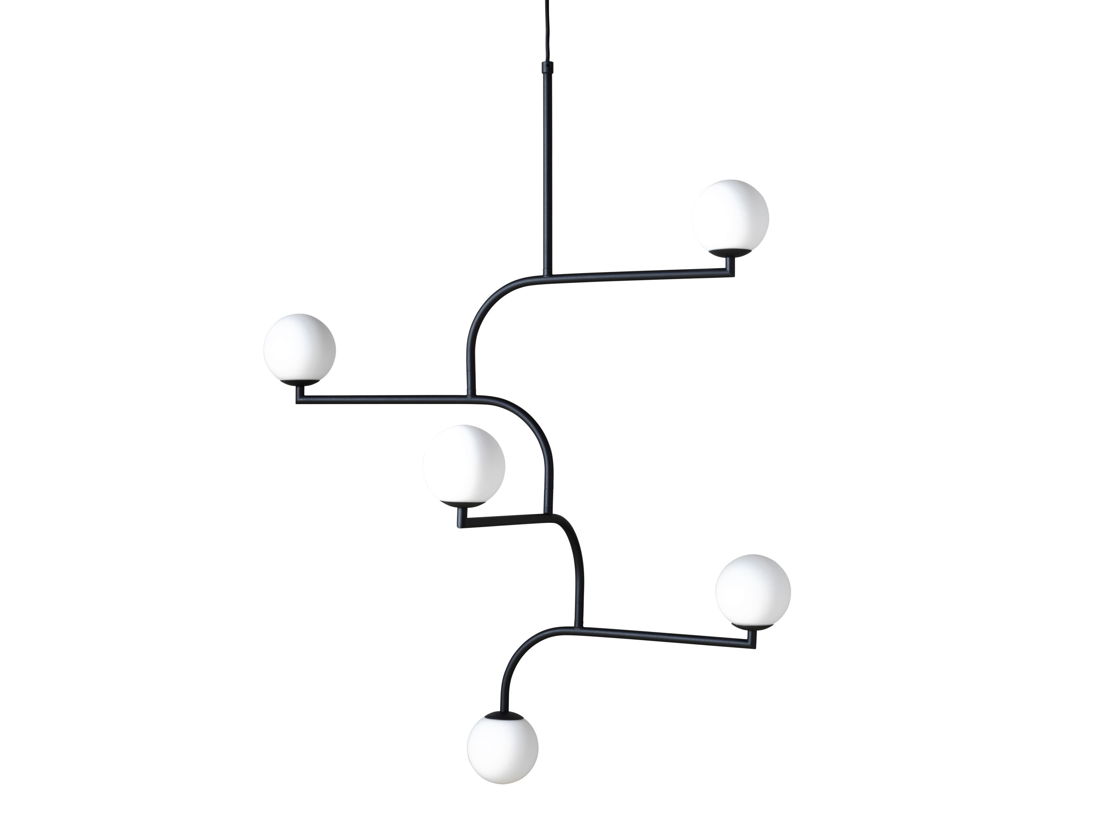 Подвесной светильник из металла и опалового стекла Pholc Mobil ARCH-00097265