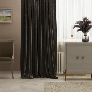 Штора на ленте Inspire Zabel 140x280 см цвет серый 83561918 STLM-2080615