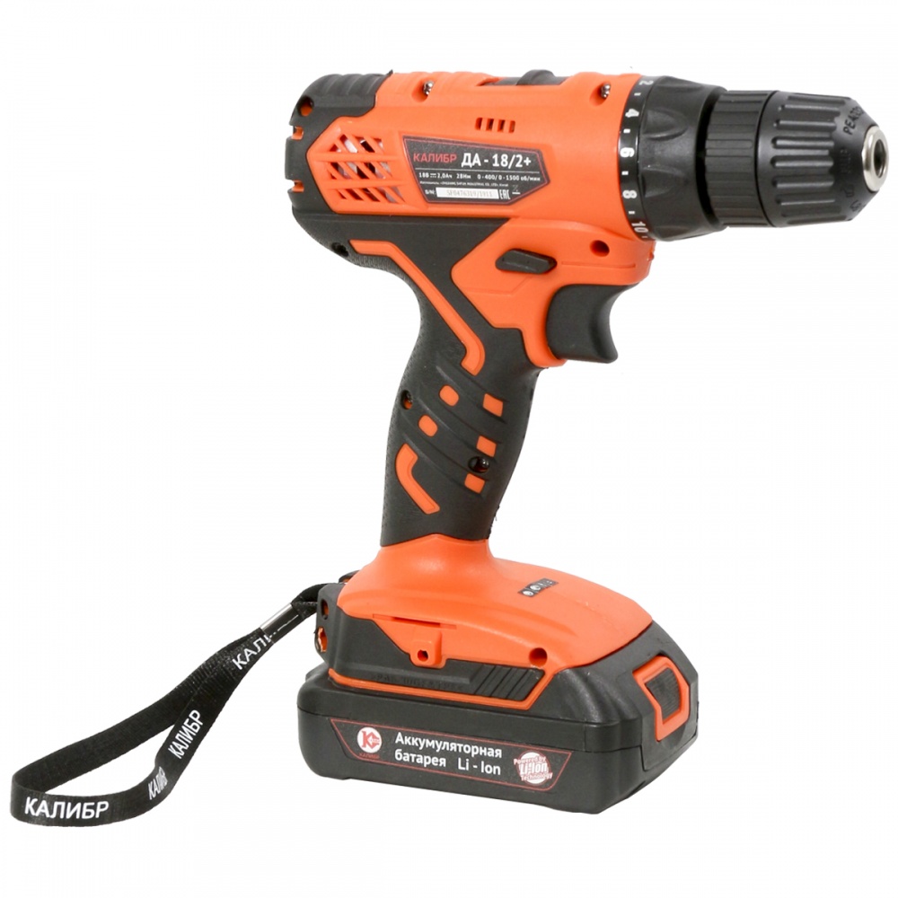 43801 Калибр Аккумуляторная дрель (Li-Ion) ДА-18/2+  - Вид №2