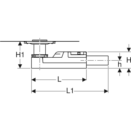 154.051.00.1 Трап для душа Geberit для высоты выравнивающей стяжки на впуске 90–220 мм Geberit  - Вид №3