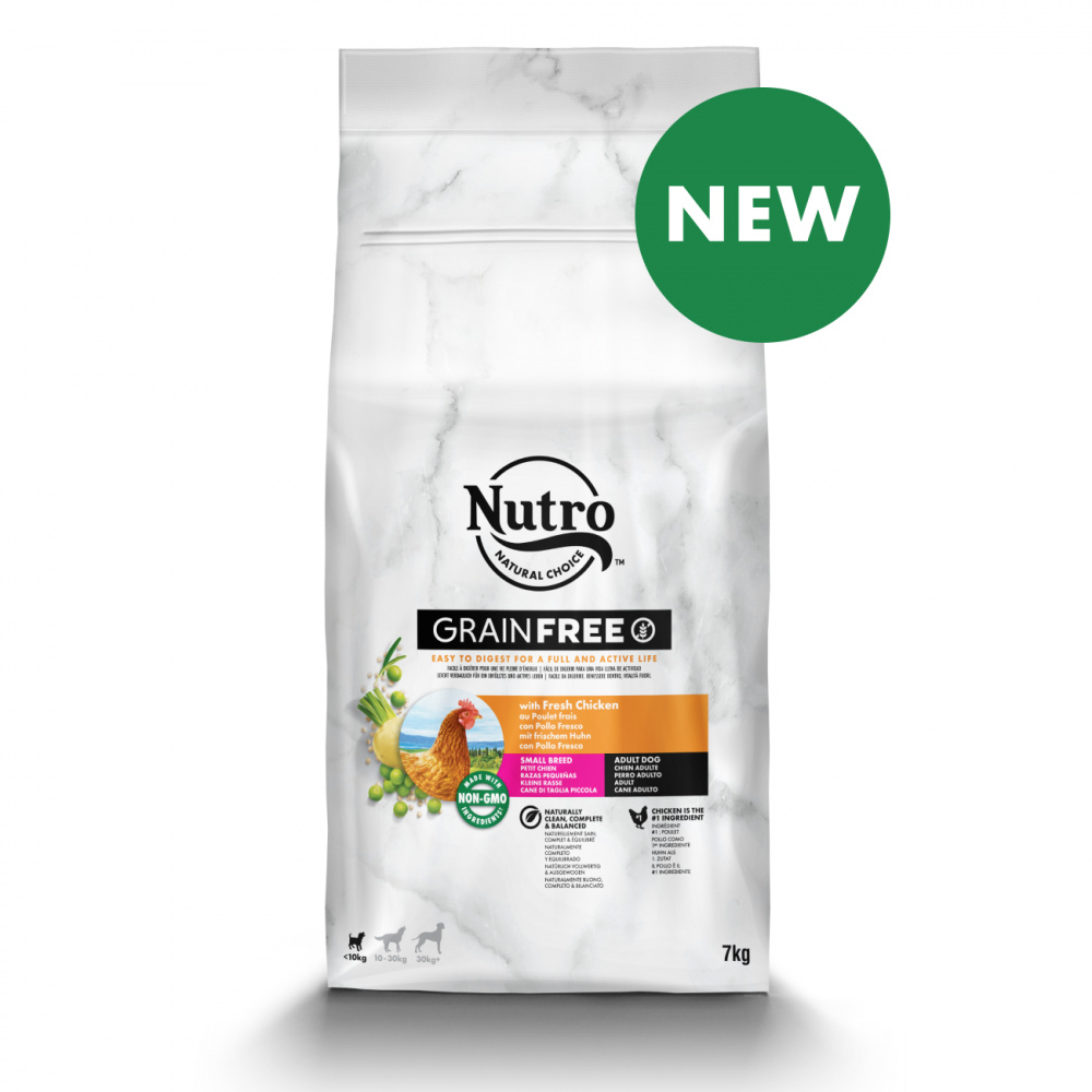 ПР0059446 Корм для собак для мелких пород со свежей курицей и экстрактом розмарина сух. 7кг NUTRO  - Вид №1