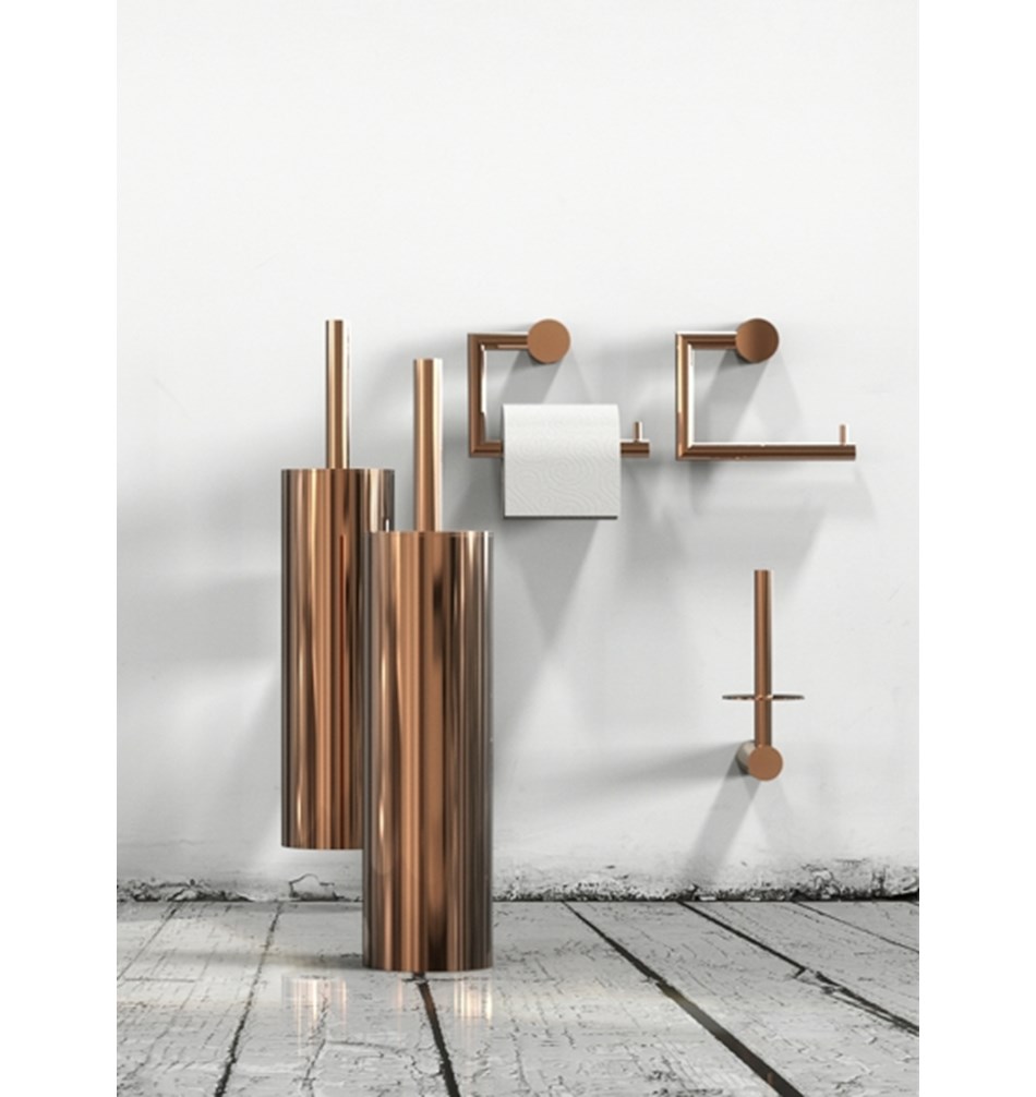 FROST Ершик для унитаза 1, напольный » медь Нержавеющая сталь Медь N1910-C  - Вид №2