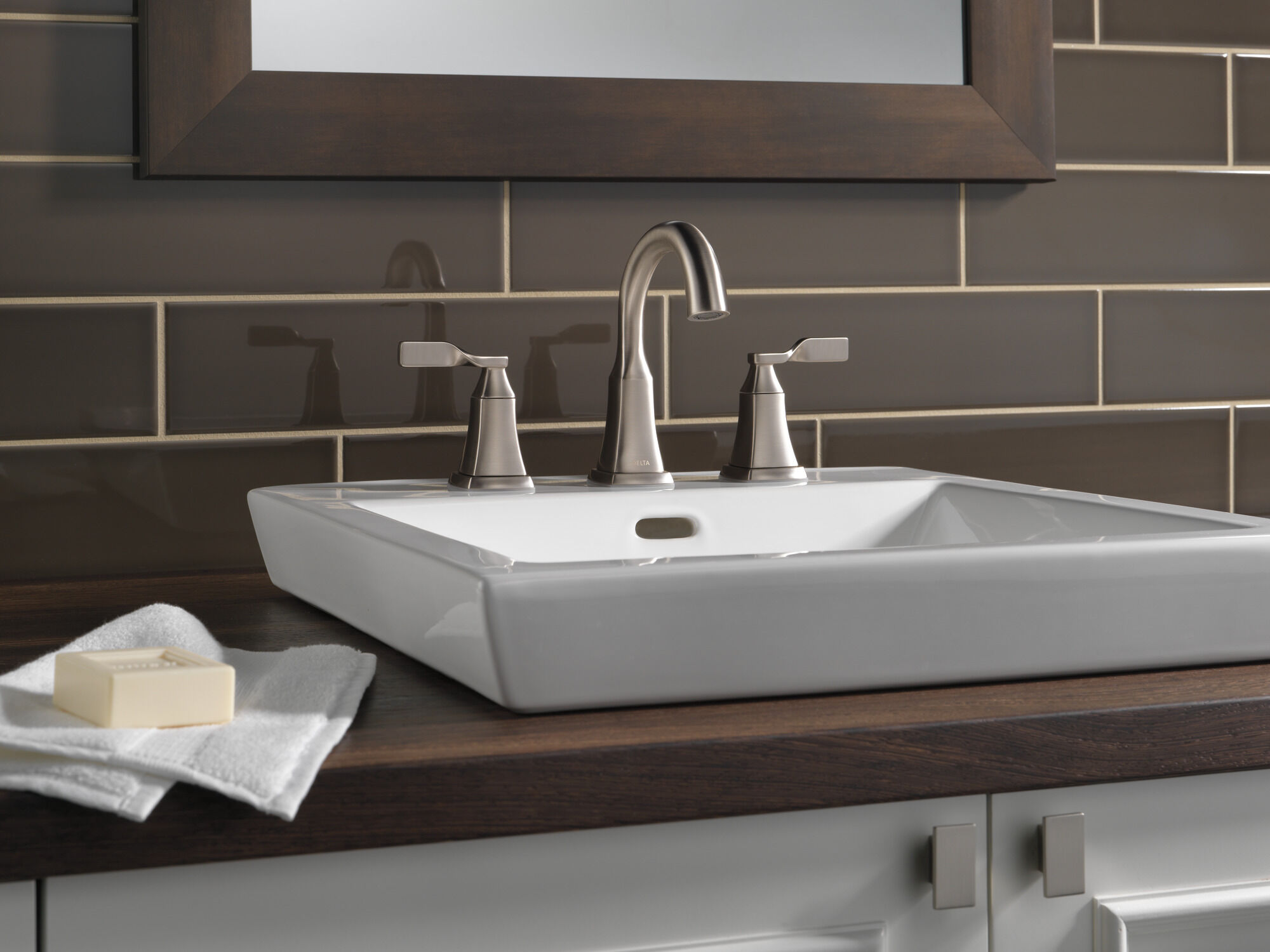 35766LF-SP Смеситель для ванной комнаты с двумя ручками Delta Faucet Delta Матовый никель Spotshield - Вид №3