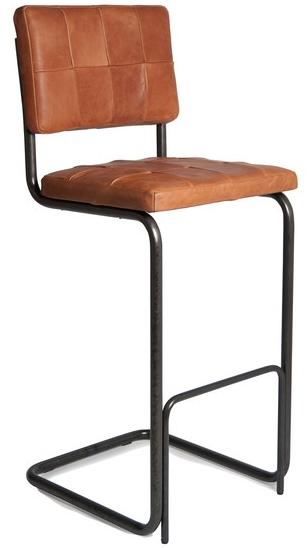 Jess Высокий консольный стул из кожи со спинкой Nelson sun-id-1439785 - Вид №1