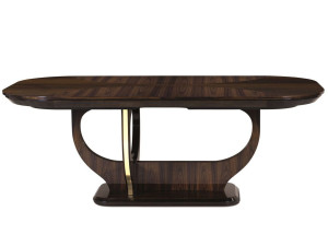 Выдвижной деревянный стол со скульптурным основанием