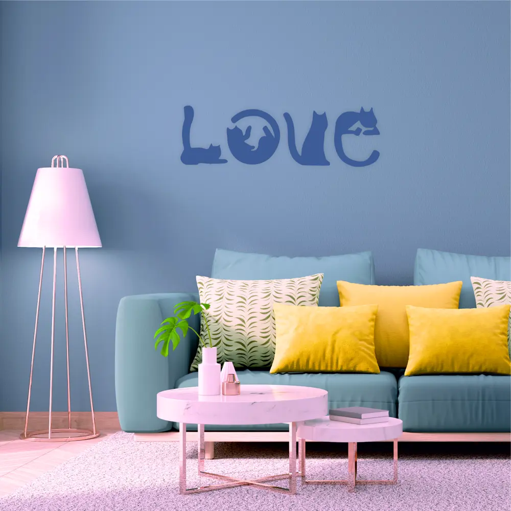 Настенное панно "Котики Love" дерево 70x26 см 85415223 STLM-2021256 Симфония  - Вид №6