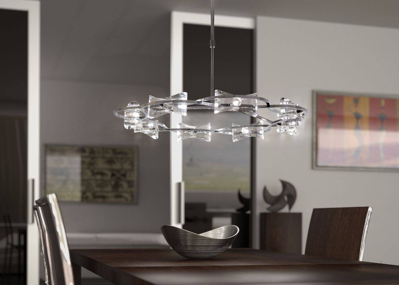 Подвесная люстра Mantra Krom 0888 MANTRA ДИЗАЙНЕРСКИЕ, KROM CHROME 055869 Хром  - Вид №1