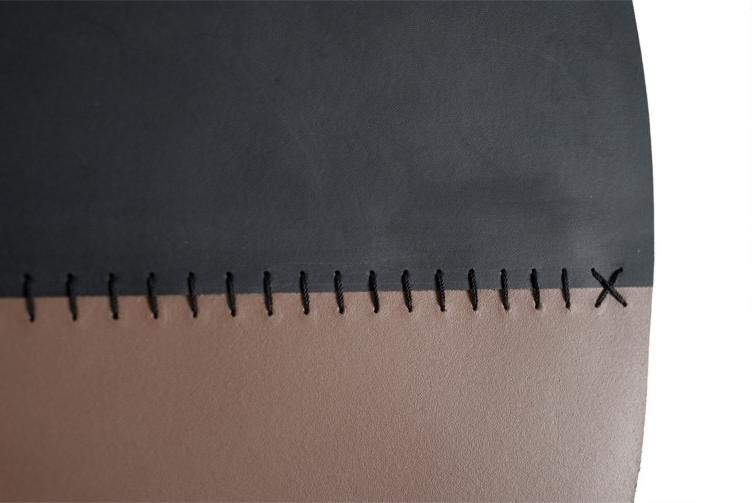 ManifestoDesign Овальный коврик ручной работы из кожи sun-id-1385994 - Вид №4