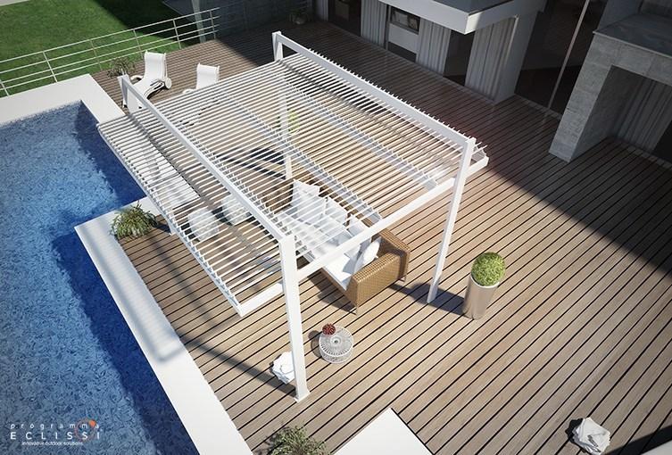 DIRELLO Алюминиевая пергола с регулируемыми жалюзи и подсветкой sun-id-1451350 - Вид №2