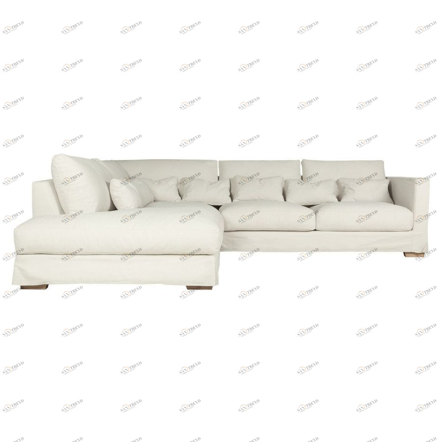 Диван угловой Heaven, левосторонний, бежевый, обивка Drom Sits S1226