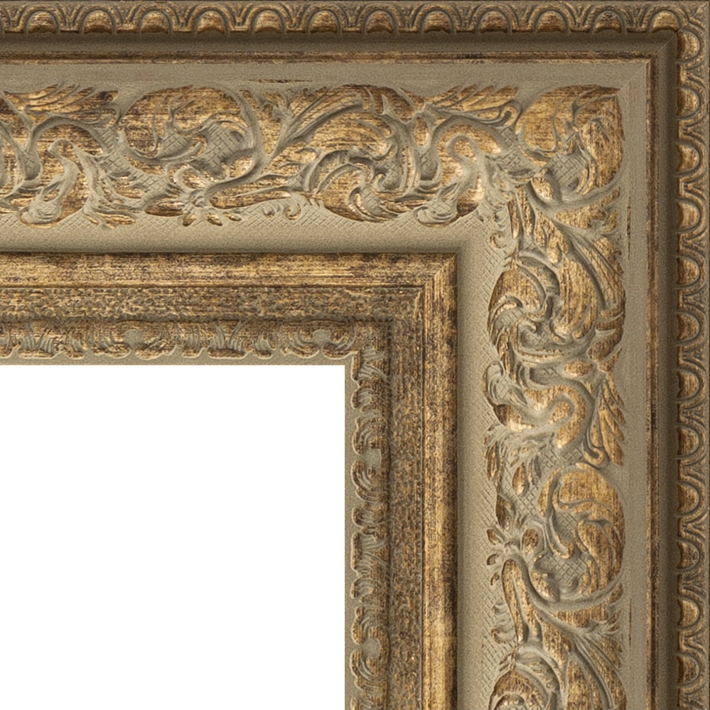 BY 4210 Зеркало с гравировкой в багетной раме - виньетка античная бронза 109 mm EVOFORM Exclusive-G - Вид №5