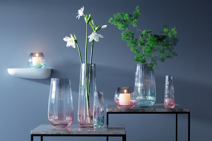 G1400-20-152 Ваза dusk, 20 см, розово-серая LSA International  - Вид №1