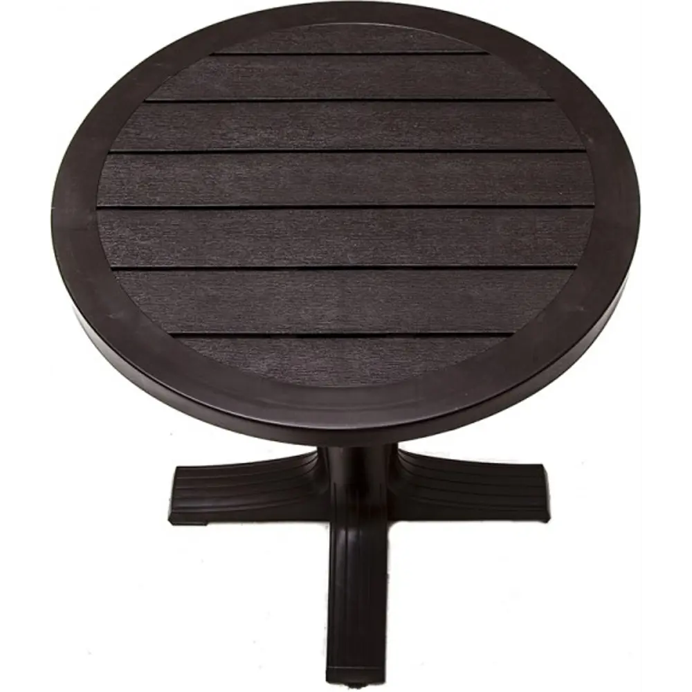 Стол садовый «Прованс» Ø80 см, пластик, цвет шоколадный ЭЛЛАСТИК-ПЛАСТ STLM-2058339 - Вид №1