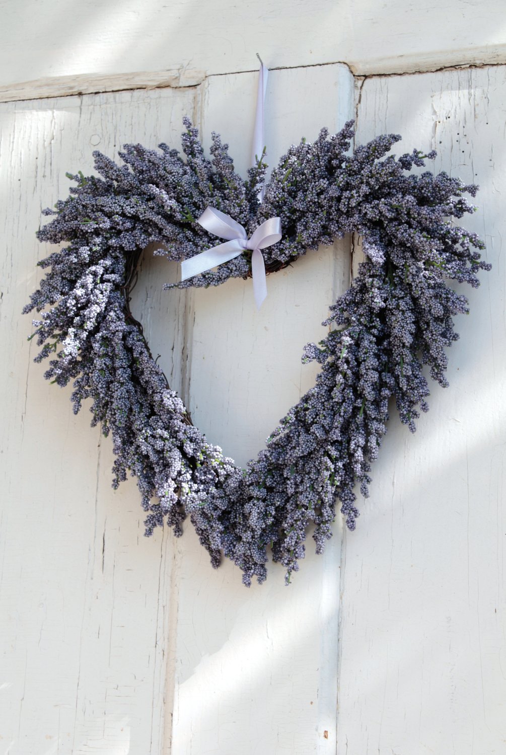 2925 225 a3 Сердце из искусственной лаванды, Ø 33 см, бледно-лиловое H-andreas 