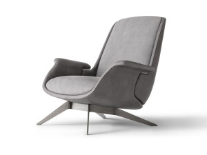 Кожаное кресло с подлокотниками