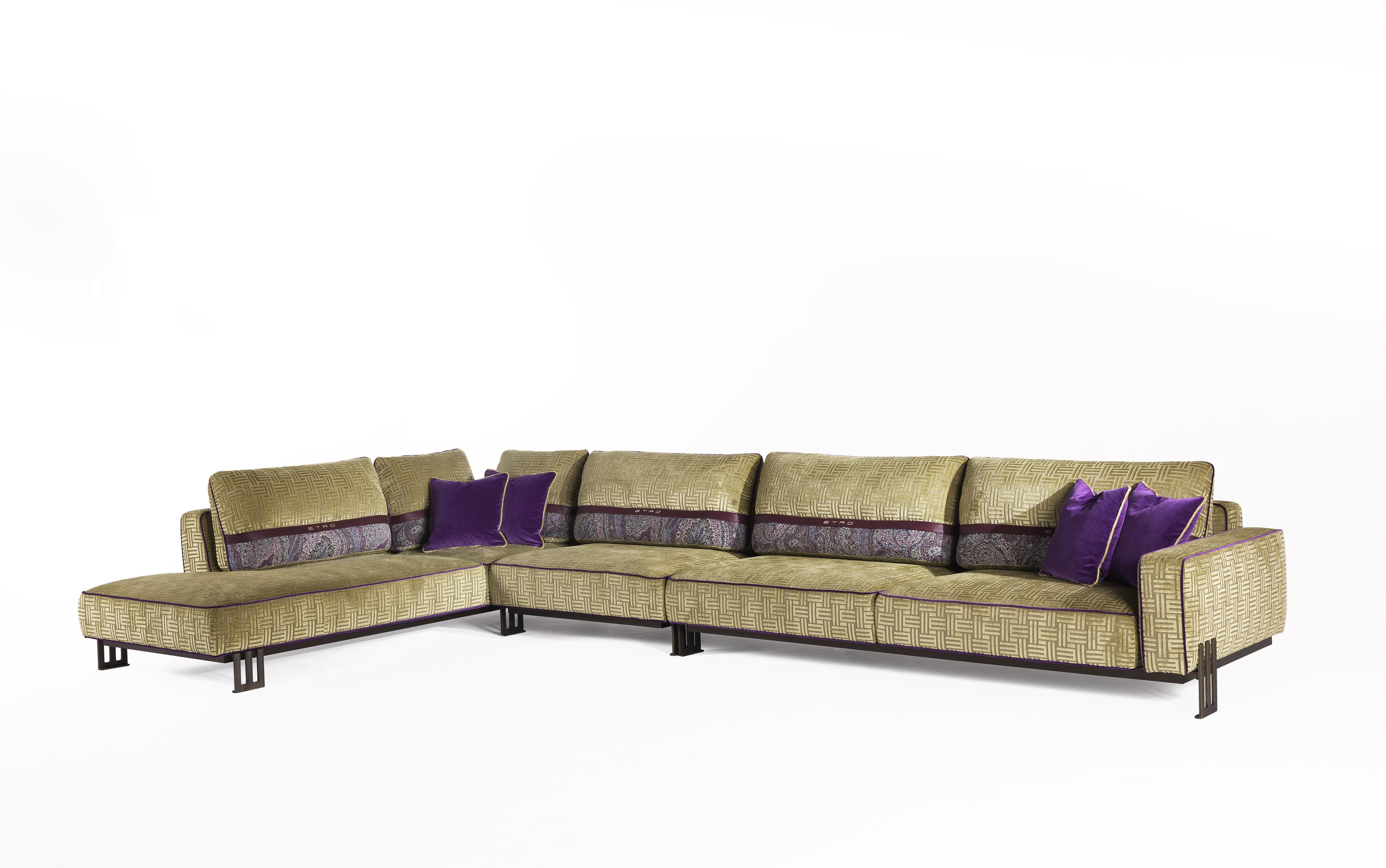 Бархатный угловой диван ETRO Home Interiors Klee ARCH-00010659