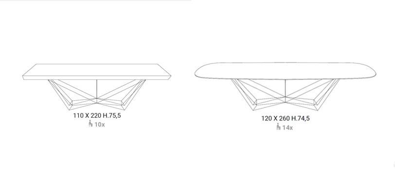 Ozzio Italia Овальный керамический стол  T237  - Вид №3