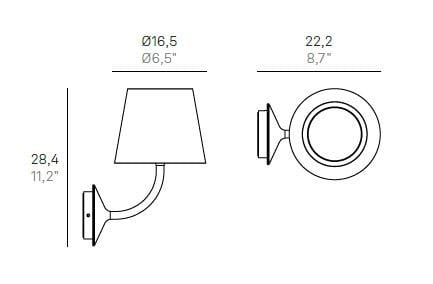 Литой алюминиевый настенный светильник Zafferano Poldina230V ARCH-00086793 - Вид №2