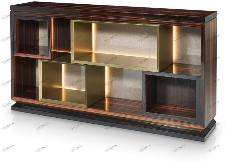 Sicis Комод из черного дерева со встроенной подсветкой Blake sun-id-1386348