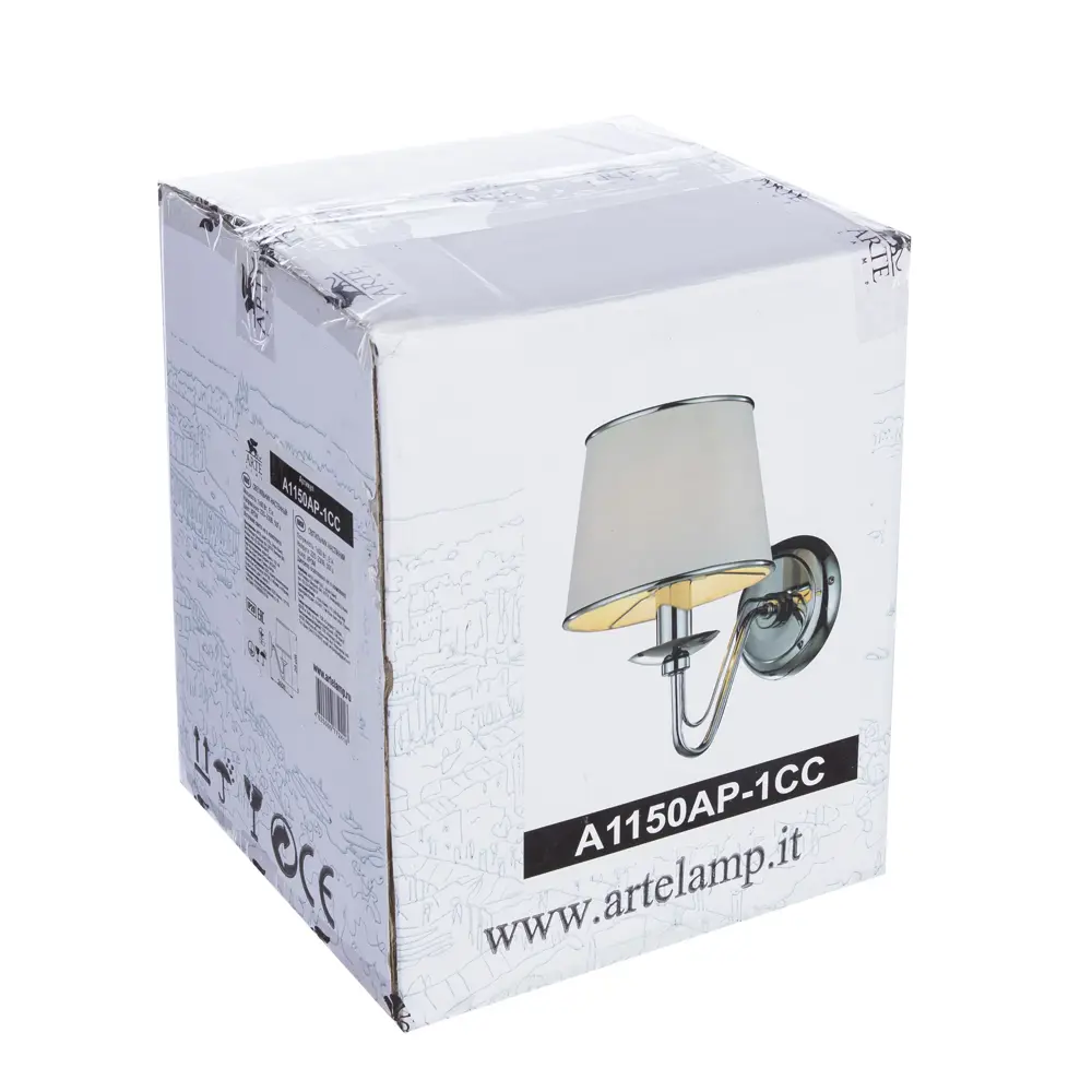 Бра Dolores 1xE14x60 Вт, металл/ткань, цвет хром/белый 14237615 STLM-2049611 Arte Lamp  - Вид №7