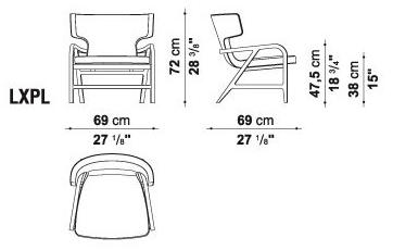 Maxalto Кресло из ткани с подлокотниками Fulgens sun-id-1473191 - Вид №3