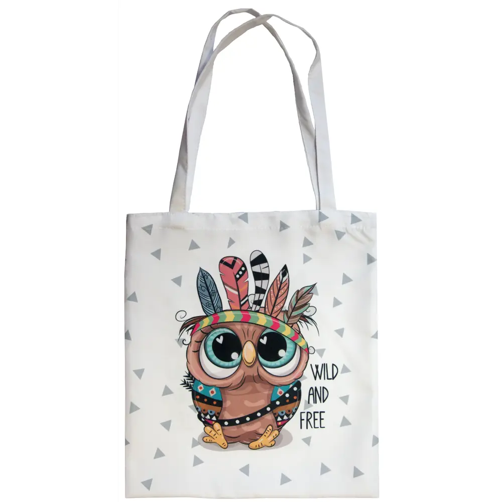 Сумка шоппер Сова 40x45 см белая SEASONS STLM-2037393