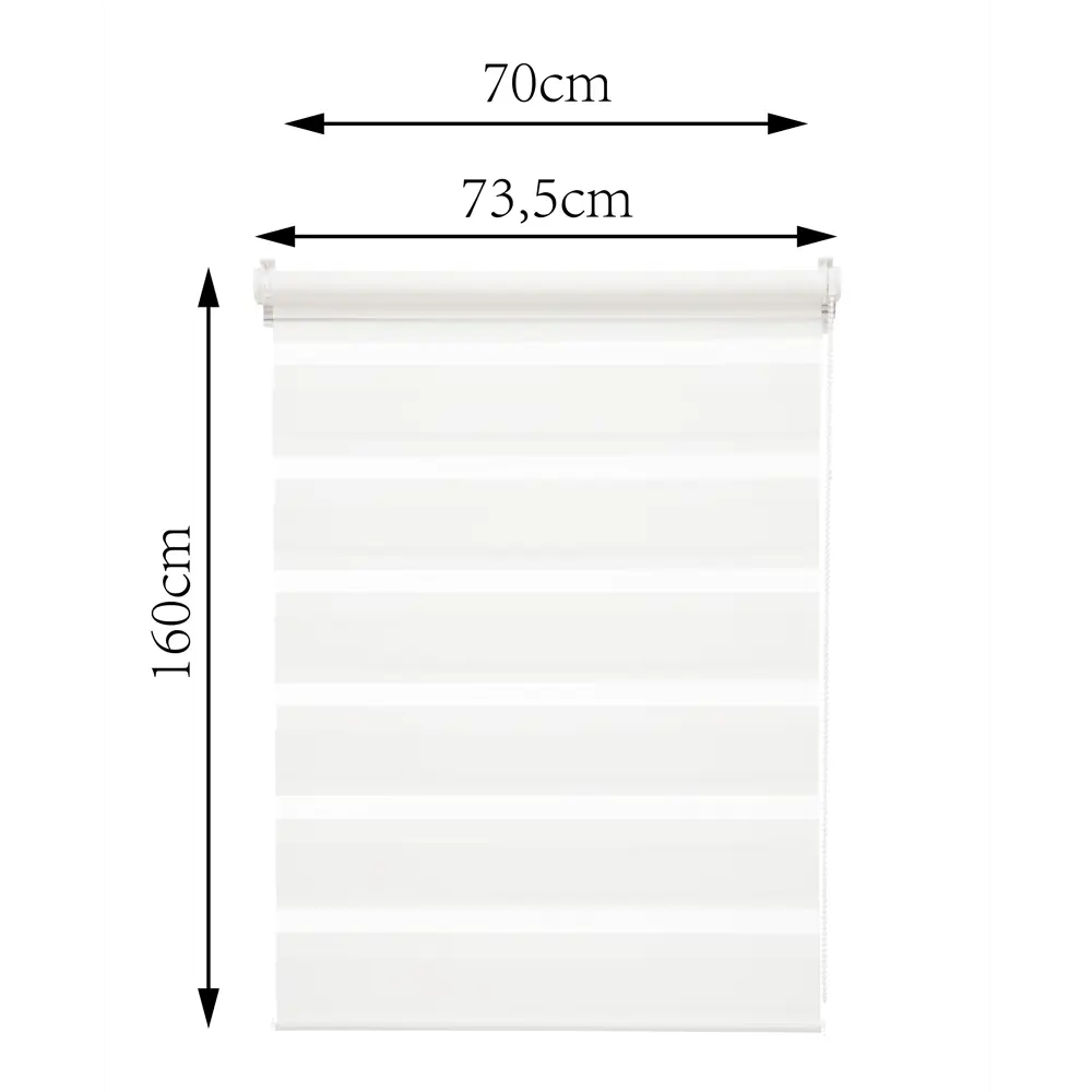 Штора рулонная день-ночь Inspire Peter 70x160 см белая White 0 82691077 STLM-2011255 - Вид №2