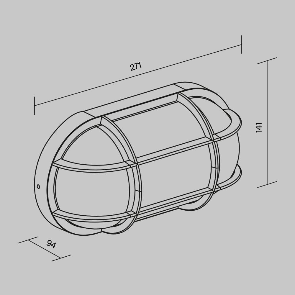 Алюминиевая наружная настенная лампа Maytoni свеча ARCH-00112253 - Вид №6