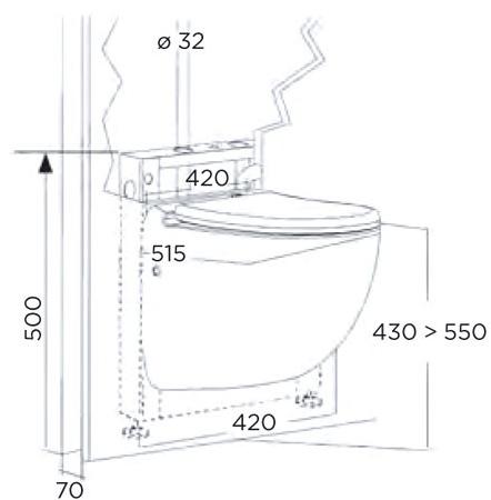 Cptcomfecols Подвесной унитаз настенный Белый Sanitrit  Италия  - Вид №2