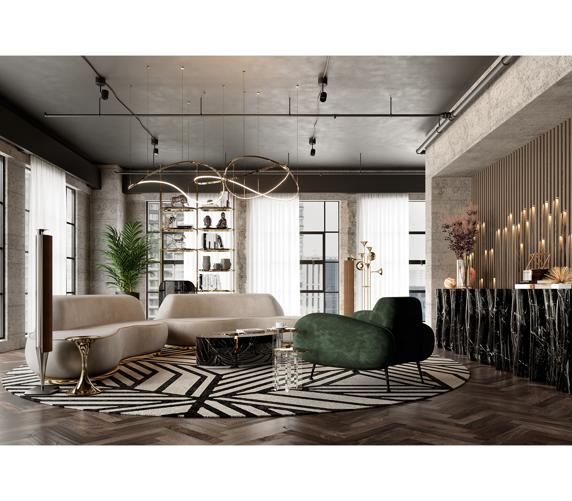 0-241 Монохромный буфет из искусственного мрамора Boca Do Lobo  - Вид №12