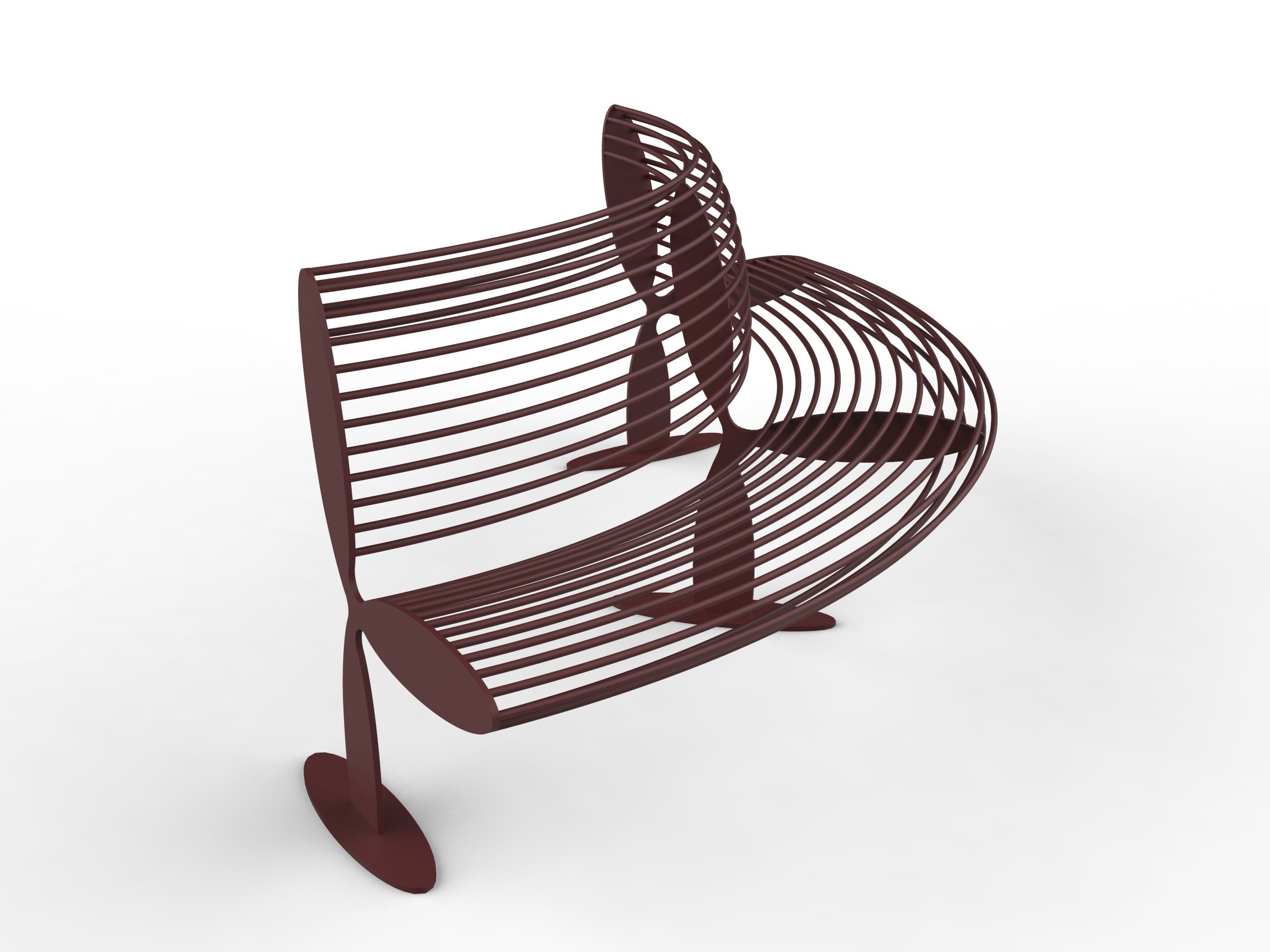 Изогнутая стальная модульная скамья со спинкой CITYSì CALIFORNIA OUT ARCH-00053822 - Вид №1