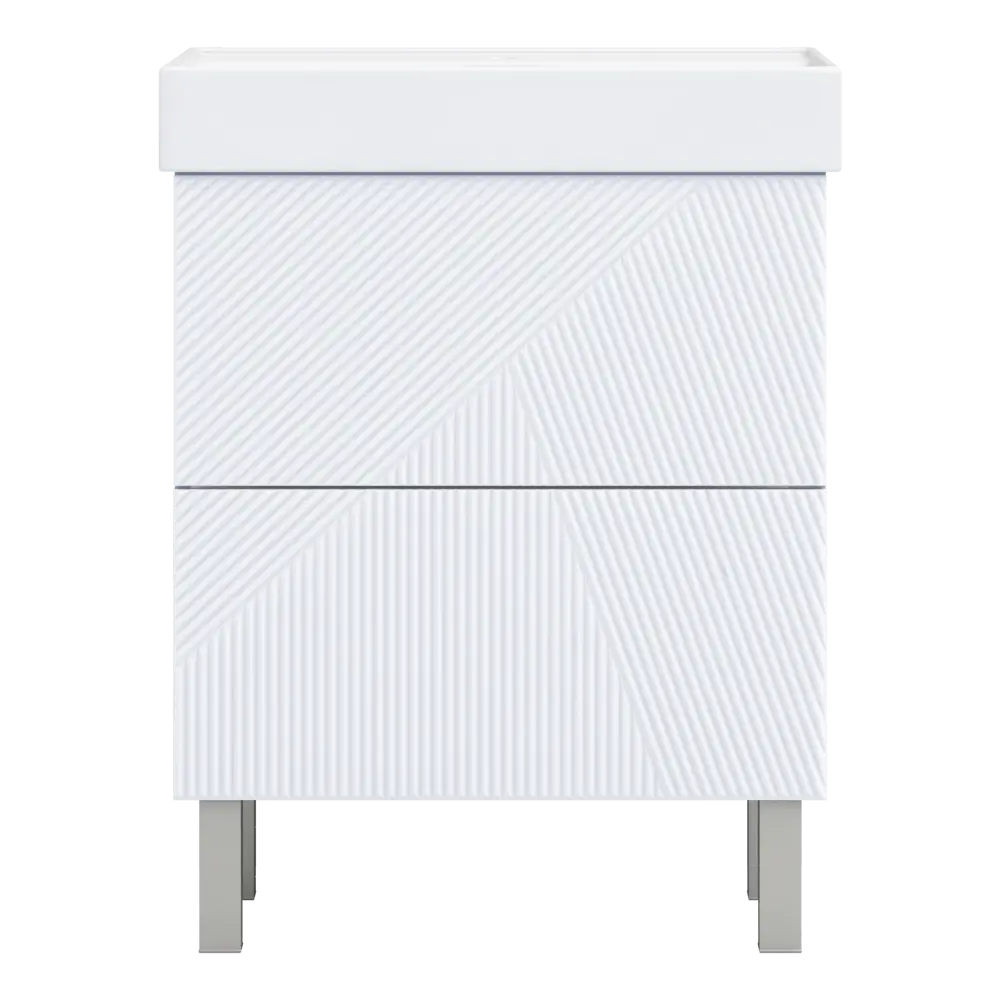 Тумба под раковину напольная Vigo Unik 65 см цвет белый STLM-2187273