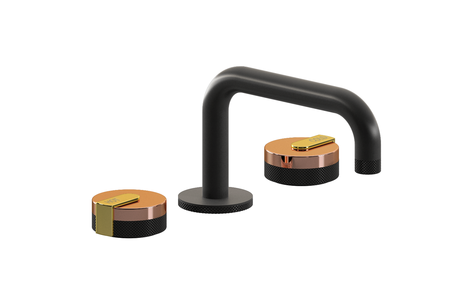 E-11510-R1RG-L1AU-BK Смеситель для умывальника на 3 отвертия GRAFF MOD+