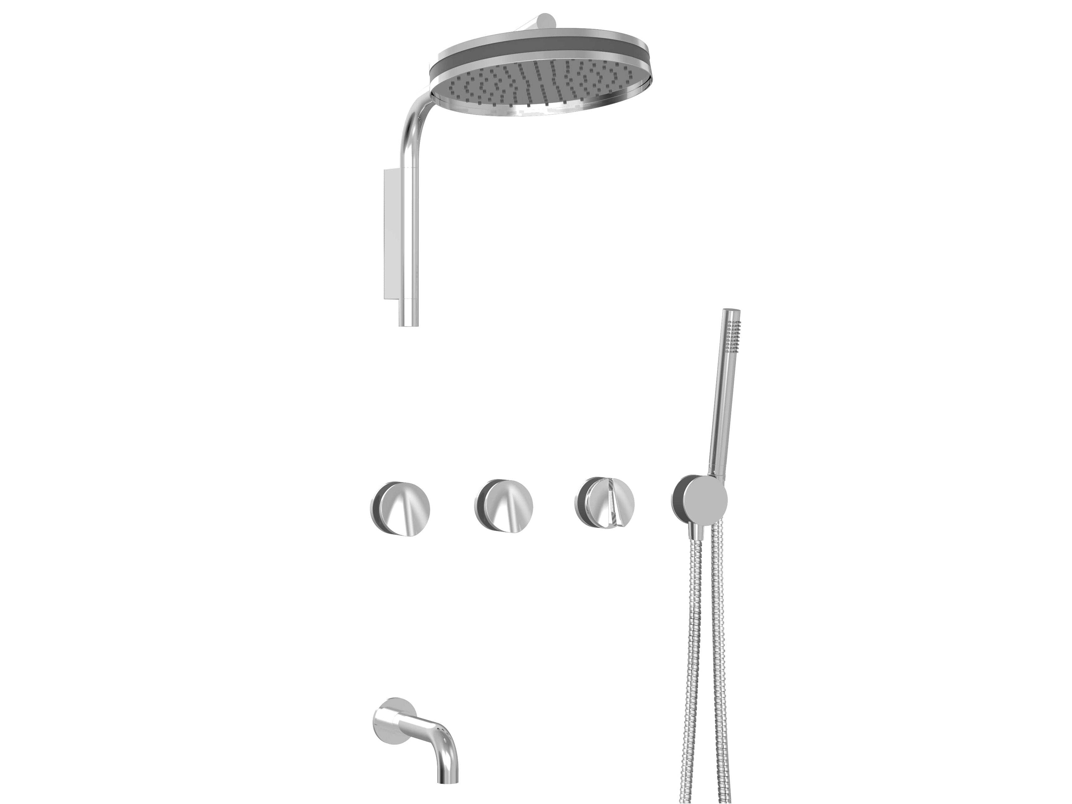 Набор термостатических встраиваемых ванн с ручным душем BARIL Flora B47 ARCH-00122326