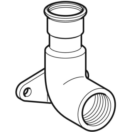 GEBERIT 33407 Водорозетка Geberit Mapress из нержавеющей стали 90°  - Вид №1