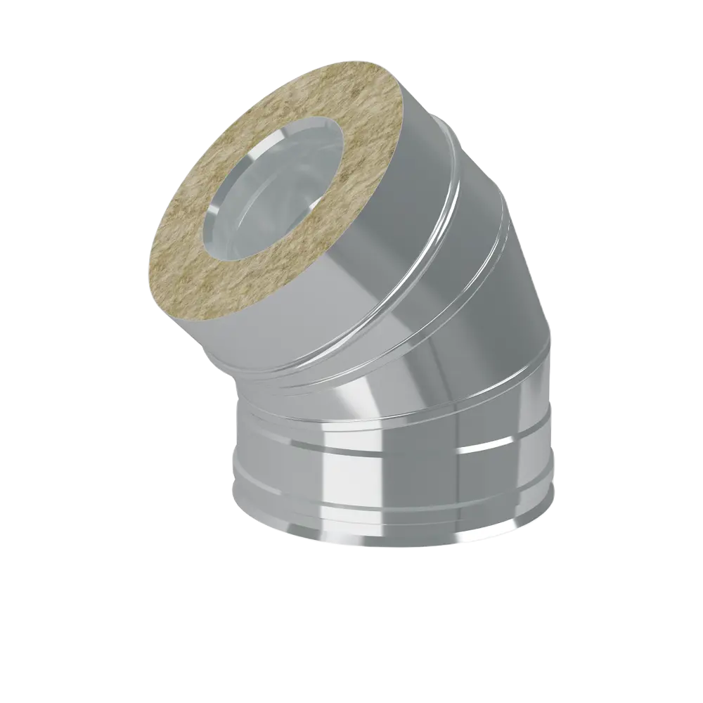 Отвод утеплённый Corax ф200x280 45 градусов 84521448 STLM-2110412 КОРАКС 