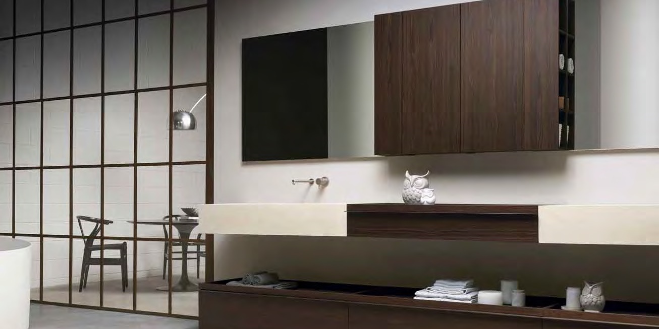 Toscoquattro Комплект мебели для ванной 04 PIANO темный вяз 24T13LO08PN3SB - Вид №1