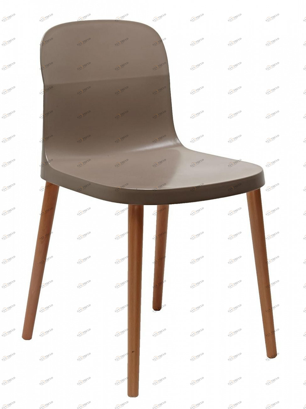 Стул с ножками из бука коричневый Brookyn BRADEX HOME  00-3973915 Коричневый 