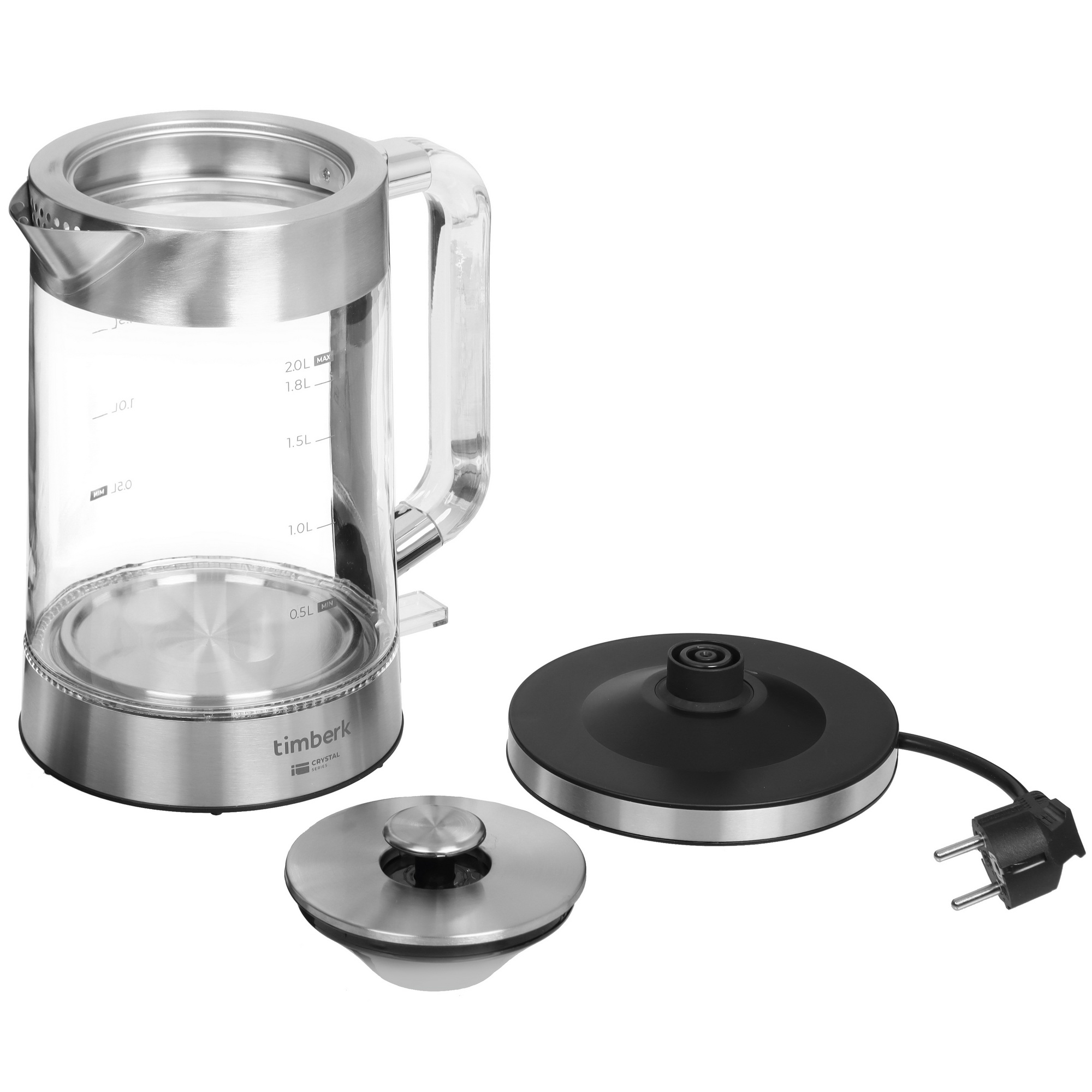 9091198 Электрочайник Timberk T-EK27G04 серебристый STDN-0099333 - Вид №4