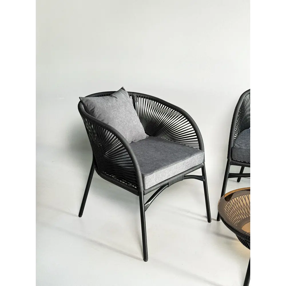 Набор садовой мебели Lazuno Lara - ротанг черный (стол, диван, 2 кресла) 89354372 Santreyd STLM-1445462 - Вид №1