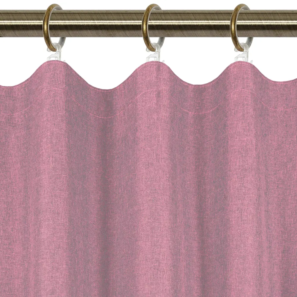 Штора на ленте «Савана» 145x260 см цвет розовый LINEN WAY STLM-2126037 - Вид №2