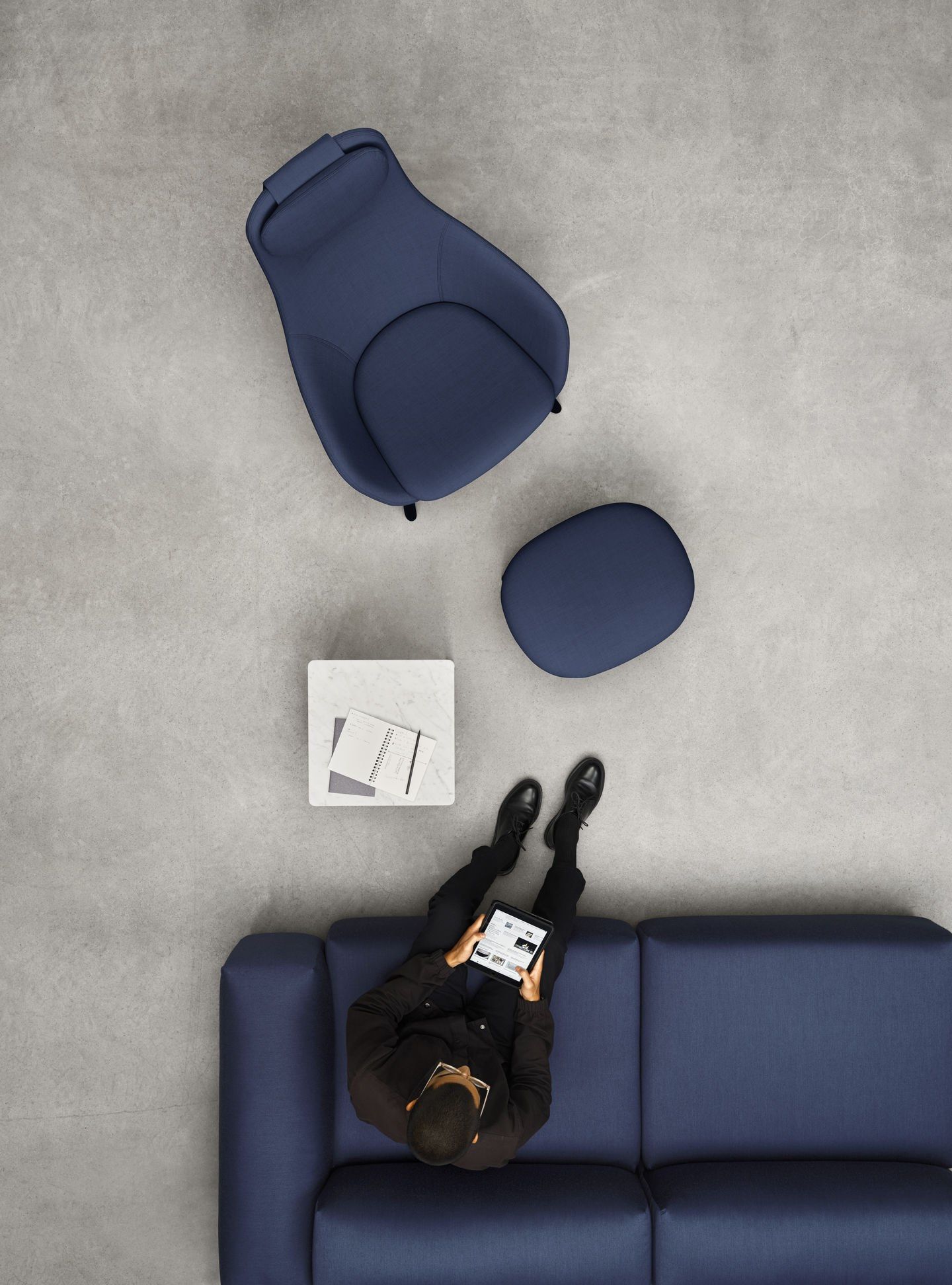 Тканевое кресло с подголовником VITRA HAL Lounge ARCH-00081015 - Вид №14