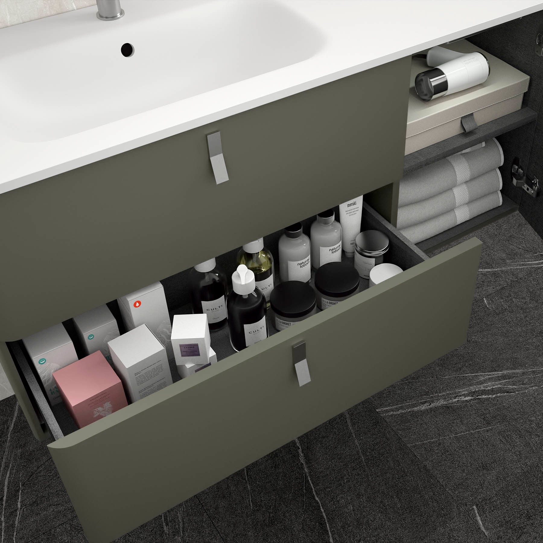 24609 SALGAR Мебель для умывальника UNIIQ 900 правая CASTAÑO Кастаньо  - Вид №4