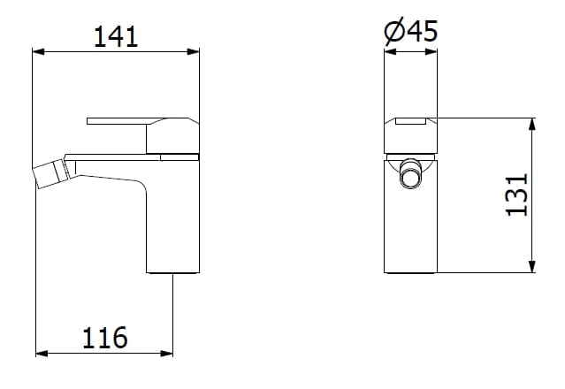 Однорычажный смеситель для биде с автоматическим сливом IB C-67 ARCH-00081153 - Вид №13