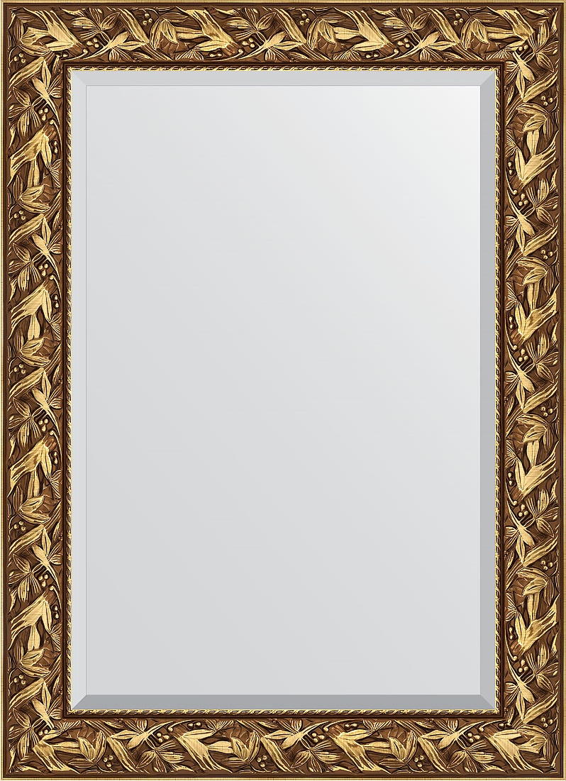 BY 3467 Зеркало с фацетом в багетной раме - византия золото 99 mm EVOFORM Exclusive