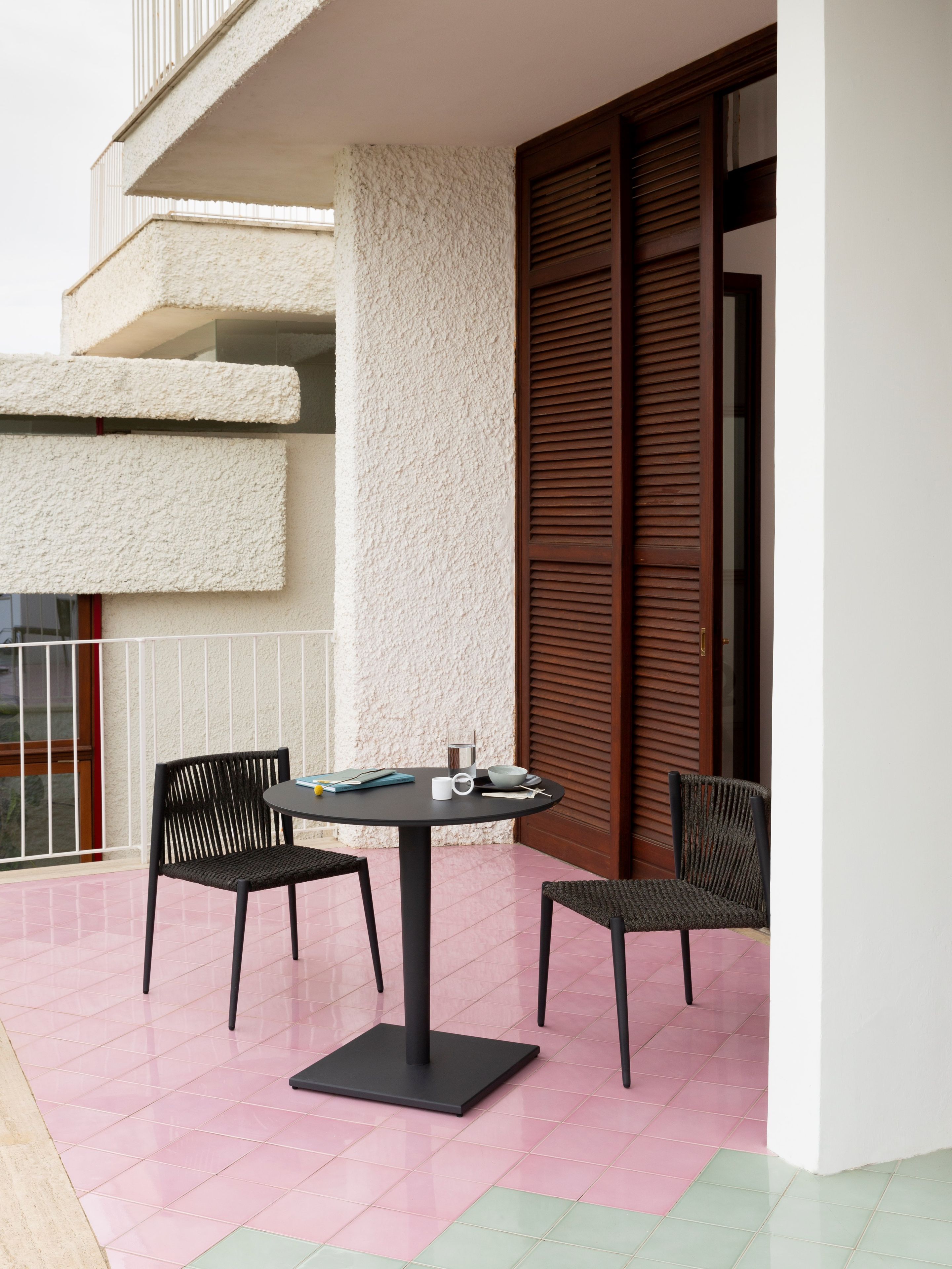 Штабелируемый стул из алюминия и полиолефиновой веревки Unopiù свет ARCH-00003810 - Вид №6