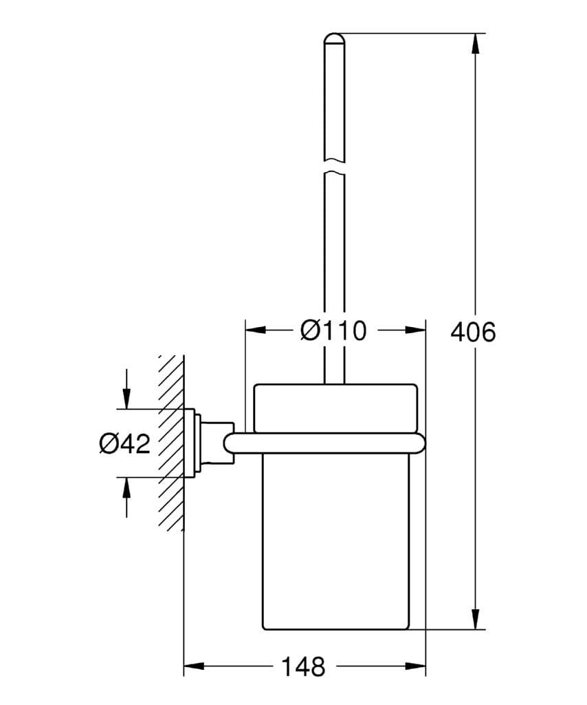 Настенная туалетная щетка Grohe Атриум ARCH-00070027 - Вид №10
