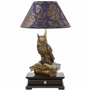 33006/1,34051 Настольная лампа с бюро Ученый Филин Маргарита Фиолет BOGACHO