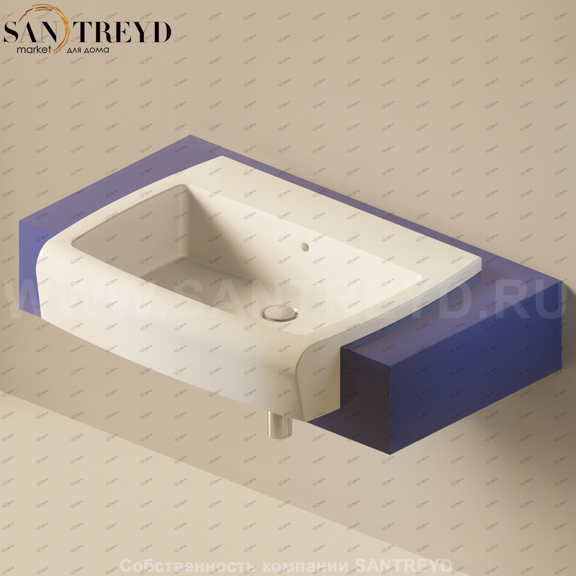 Flaminia UNA Консоль для раковины от 200 до 240 см синяя UNA75M2.5003 Ceramica Flaminia UNA75M25003